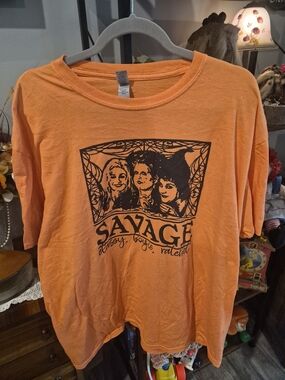 Savage Graphic Tee - Orange Women’s Top